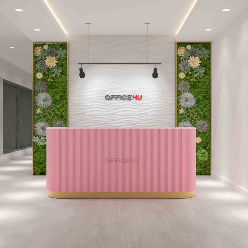 Zara Pink Reception Desk
