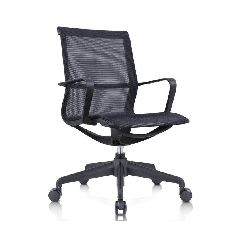 Bay Meeting Chair (Black) with glass fiber frame