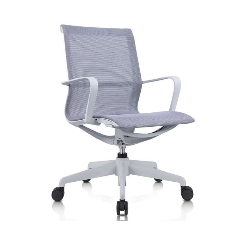 Bay Meeting Chair (Grey) With Plastic and glass fiber frame