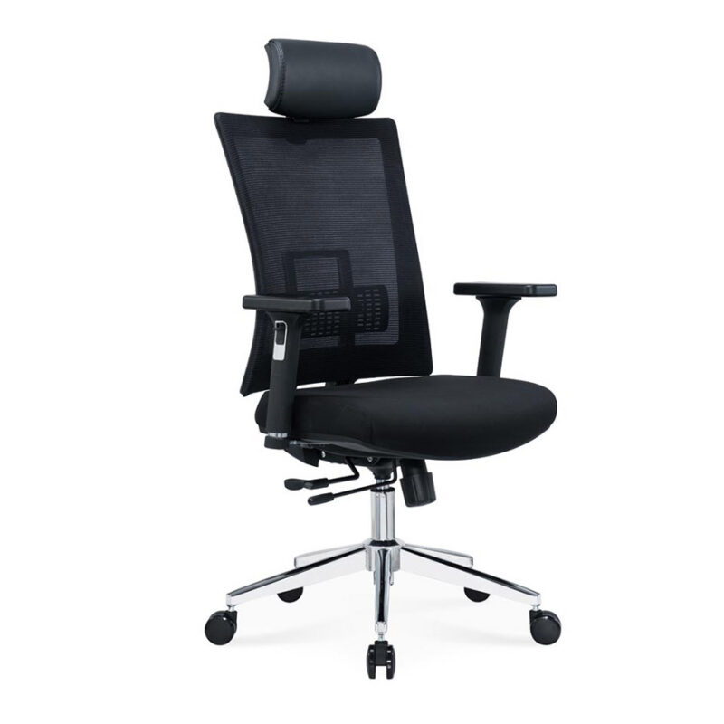 Wisdom Ergonomic Chair: Nylon Glass Fiber Frame With Adjustable PU Headrest