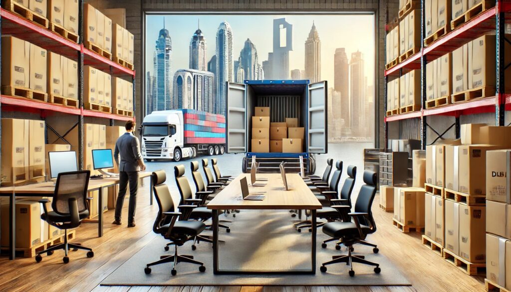 Dubai office furniture export services to Africa and GCC - High-quality office furniture supplier and exporter for corporate and commercial spaces