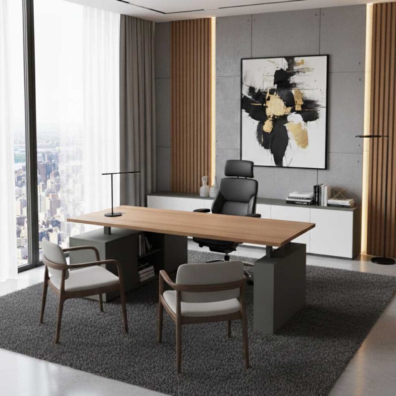 Luxe Executive Standing Desk |  Height Adjustable Desk