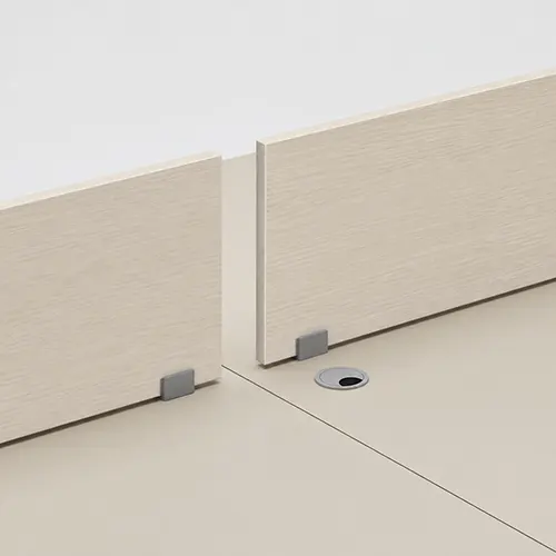 Wooden workstation privacy partition